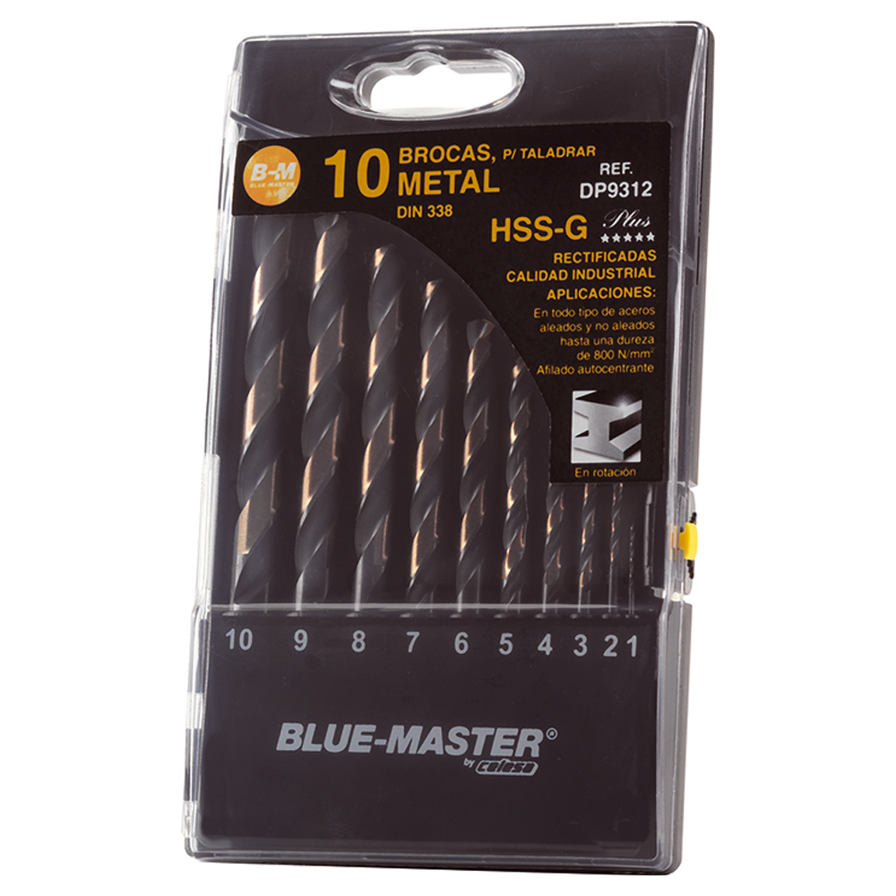 DP9312 | ESTUCHE BLUE-MASTER BROCA HSS-G RECTIFICADA Ø1-10MM REF.DP9312