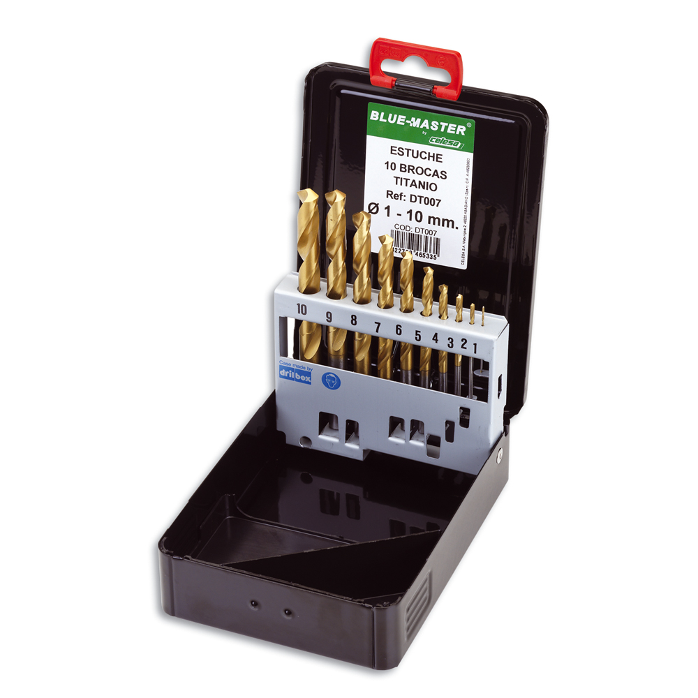 DT007 | ESTUCHE BLUE-MASTER METALICO BROCA TIN Ø1-10 X1