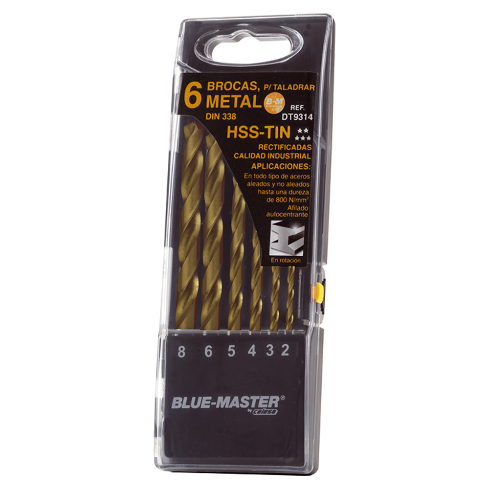 DT9314 | ESTUCHE BLUE-MASTER BROCA HSS 6 PIEZAS REF.DT9314 TIN