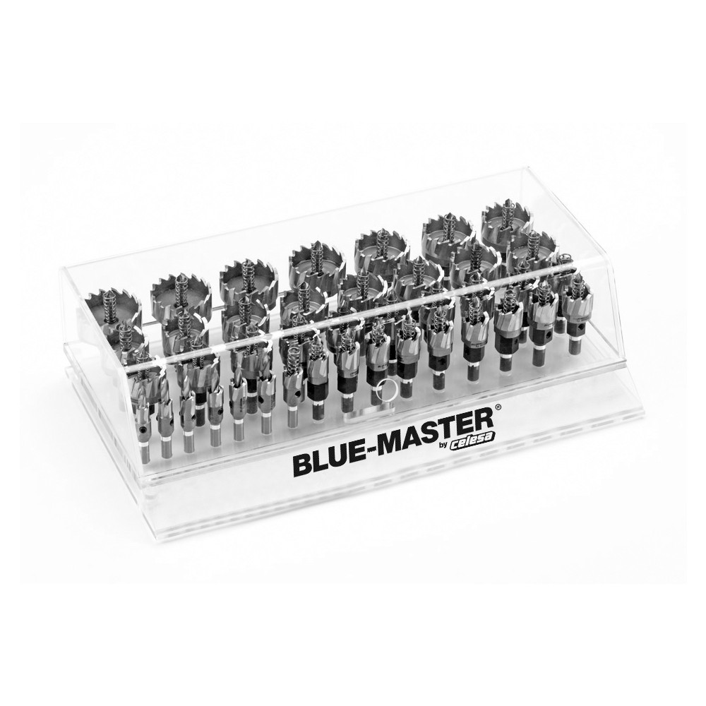 E41P | EXPOSITOR BLUE-MASTER CORONAS REAFILABLES Ø 10 A 50