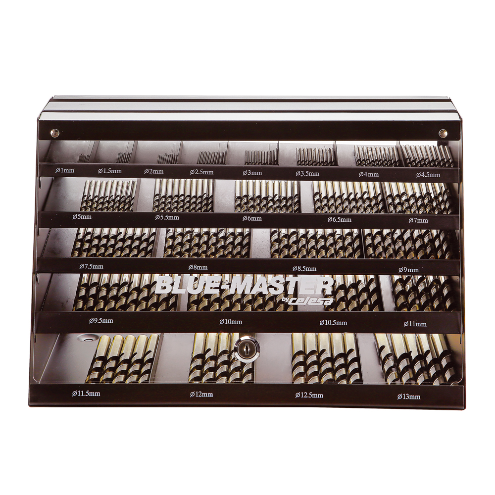 EXPBROCASTK05 | EXPOSITOR BLUE-MASTER BROCAS DIN338 HSS-Co STEP Ø1-13x0,5 TK05