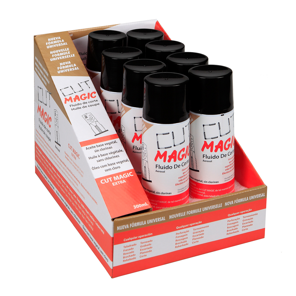 EXP-AC00300AERO | EXPOSITOR BLUE-MASTER  SOBREMESA AC AEROSOL 300ML 8 PIEZAS