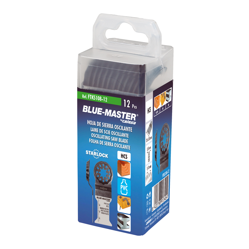 FTK5108-12 | CUCHILLA BLUE-MASTER STARLOCK HCS RECTA MULTI 35x50mm 12PC