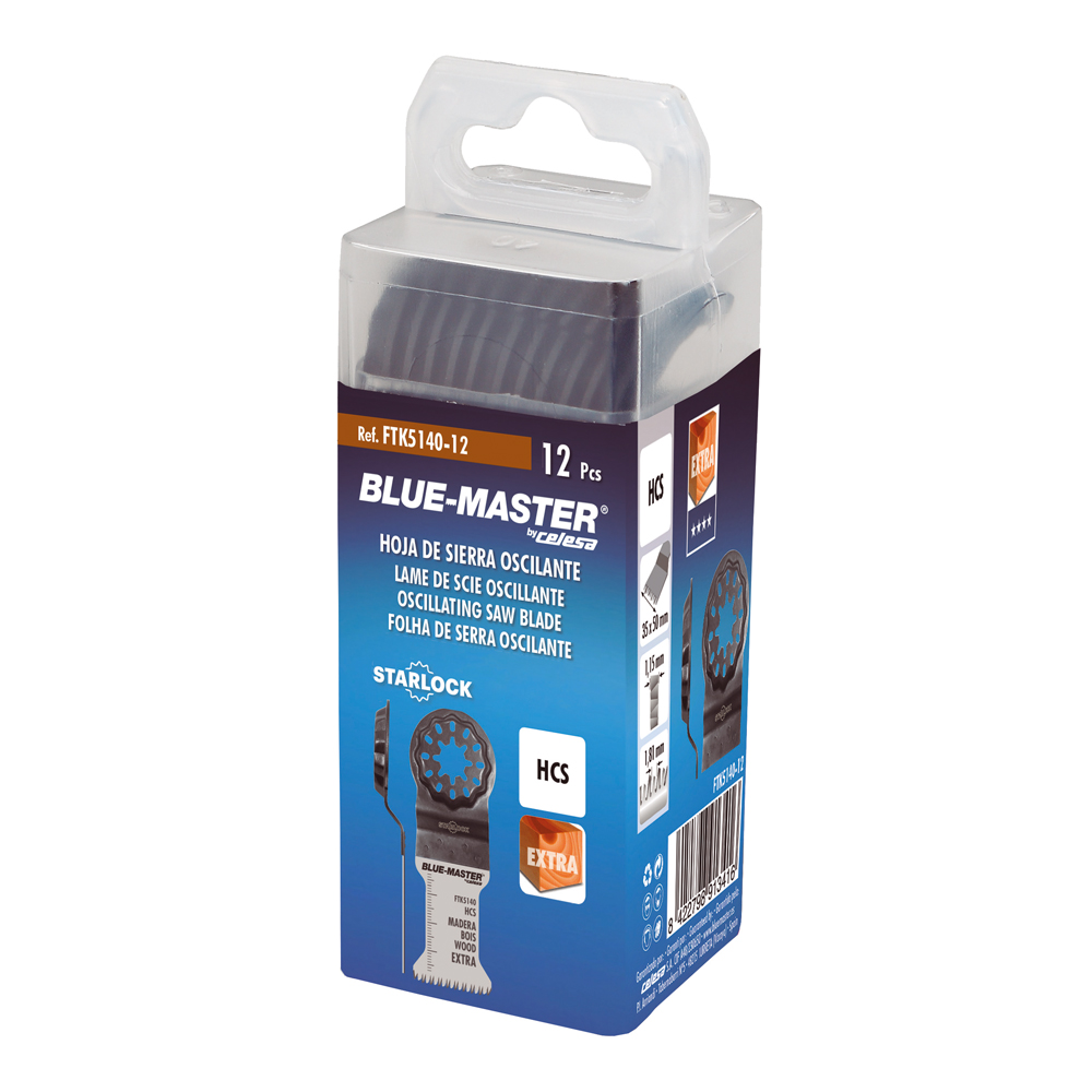 FTK5140-12 | CUCHILLA BLUE-MASTER STAR HCS DOBLE DENTADO JAPONES 35X50 12P