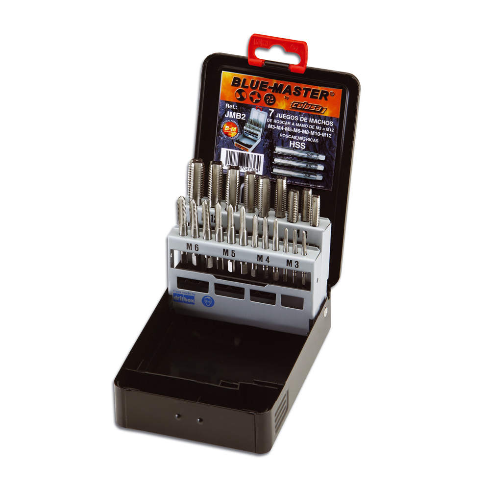 JMBI2 | 7 JUEGOS BLUE-MASTER MACHOS HSS 3 PIEZAS.M3 A M12 IZQUIERDA