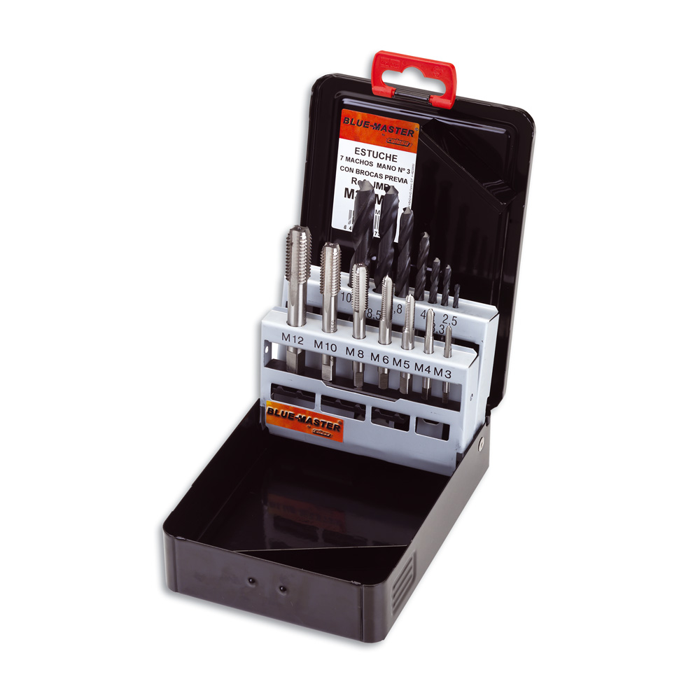 JMB4 | 7 MACHOS BLUE-MASTER Nº 3 M3-M12 + 7 BROCA PREVIAS