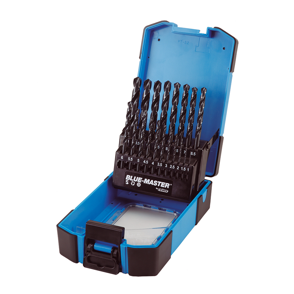P6010 | ESTUCHE BLUE-MASTER AZUL BROCA 19PCS HSS DIN338 Ø1-10X0,5MM