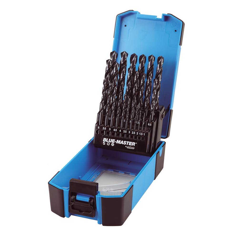 P6011 | ESTUCHE BLUE-MASTER AZUL BROCA 25PCS HSS DIN338 Ø1-13X0,5MM