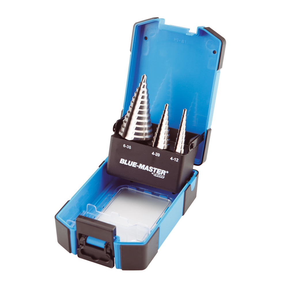 PAV40BM235 | ESTUCHE BLUE-MASTER  PLASTICO 3 BROCAS AVELLANADORAS AV40BM235