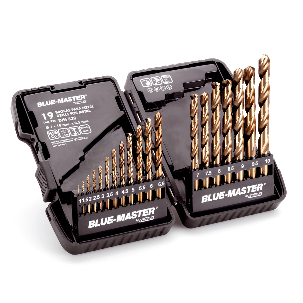 PC010 | ESTUCHE PLÁSTICO BLUE-MASTER  BROCA HSS-CO Ø 1-10X0,50