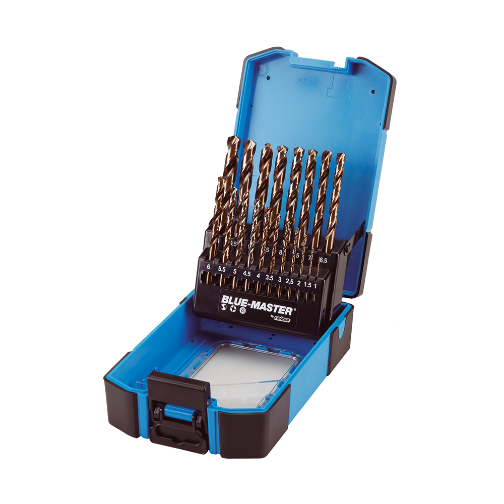 PC6010 | ESTUCHE BLUE-MASTER AZUL BROCA 19PCS HSS-Co DIN338 Ø1-10X0,5MM