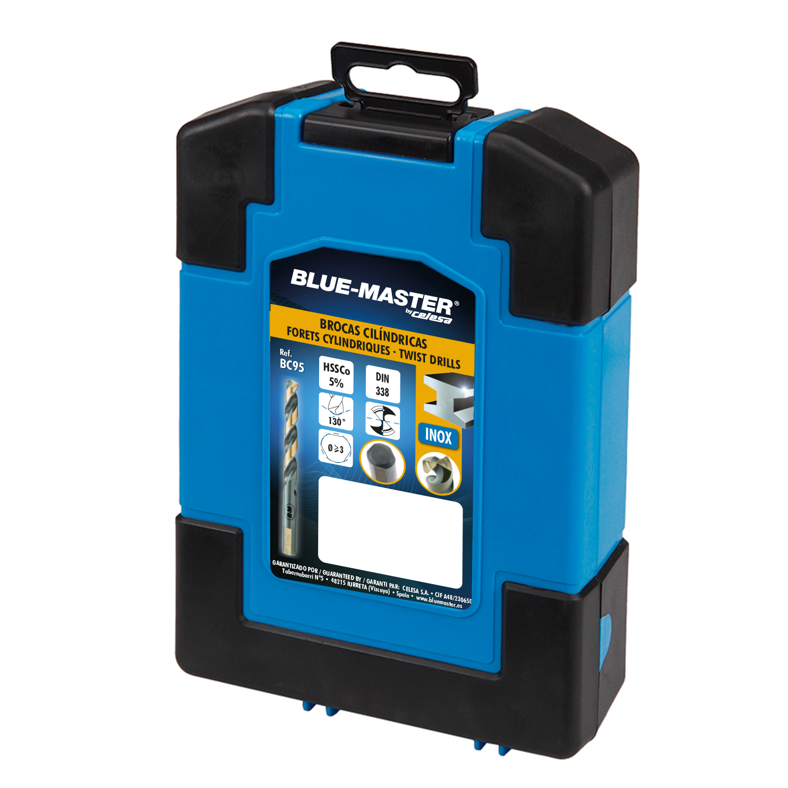PC9510 | ESTUCHE BLUE-MASTER BROCAS PLASITICO HSSCo ANTISLIP INOX