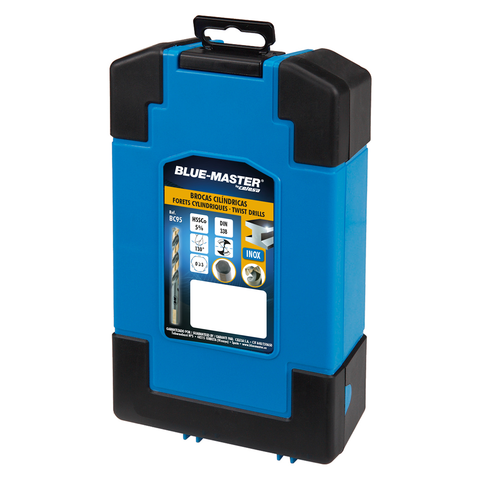 PC9511 | ESTUCHE BLUE-MASTER BROCAS PLASTICO HSSCo ANTISLIP INOX