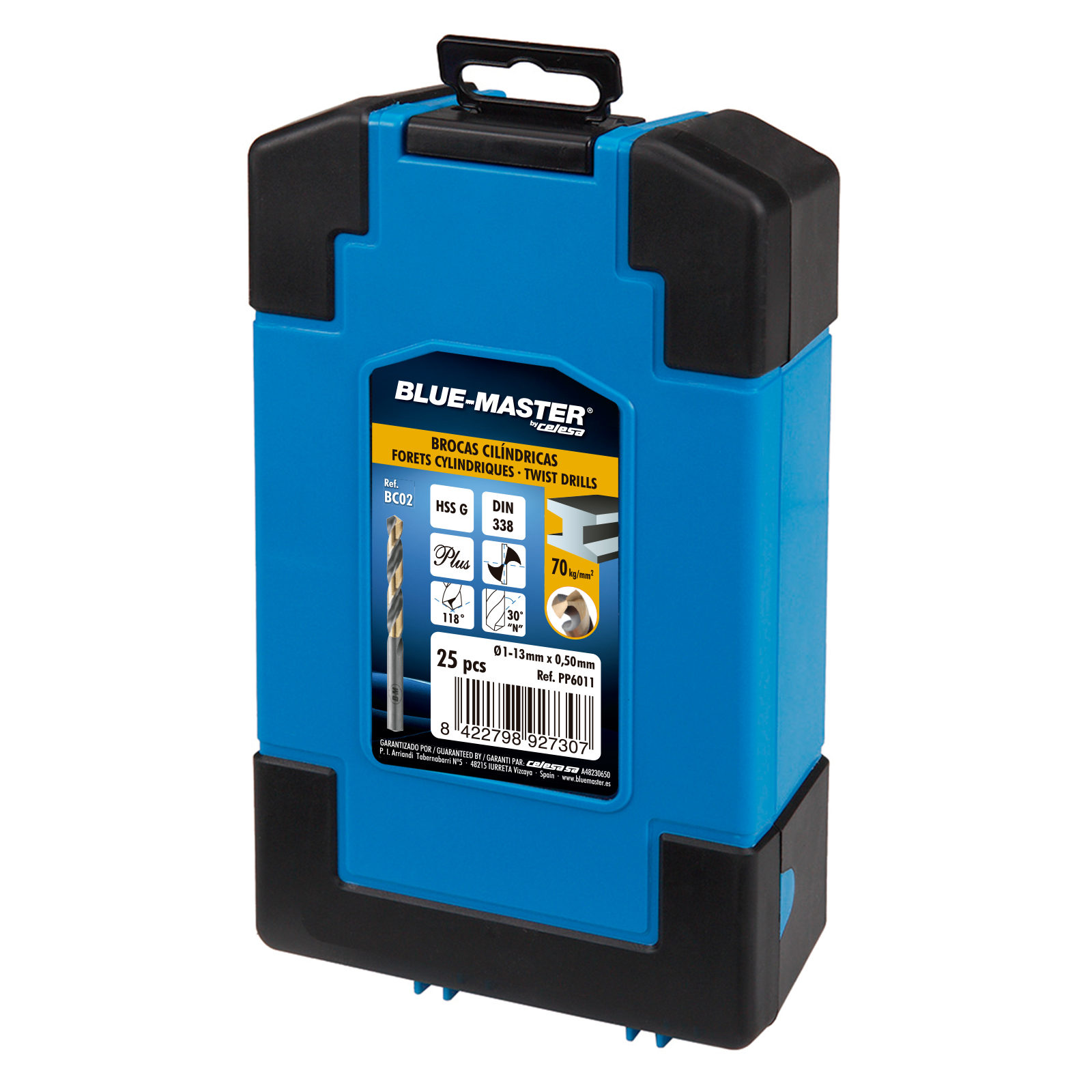 PP6011 | ESTUCHE BLUE-MASTER AZUL BROCA 25PCS HSS-G DIN338 Ø1-13X0,5MM