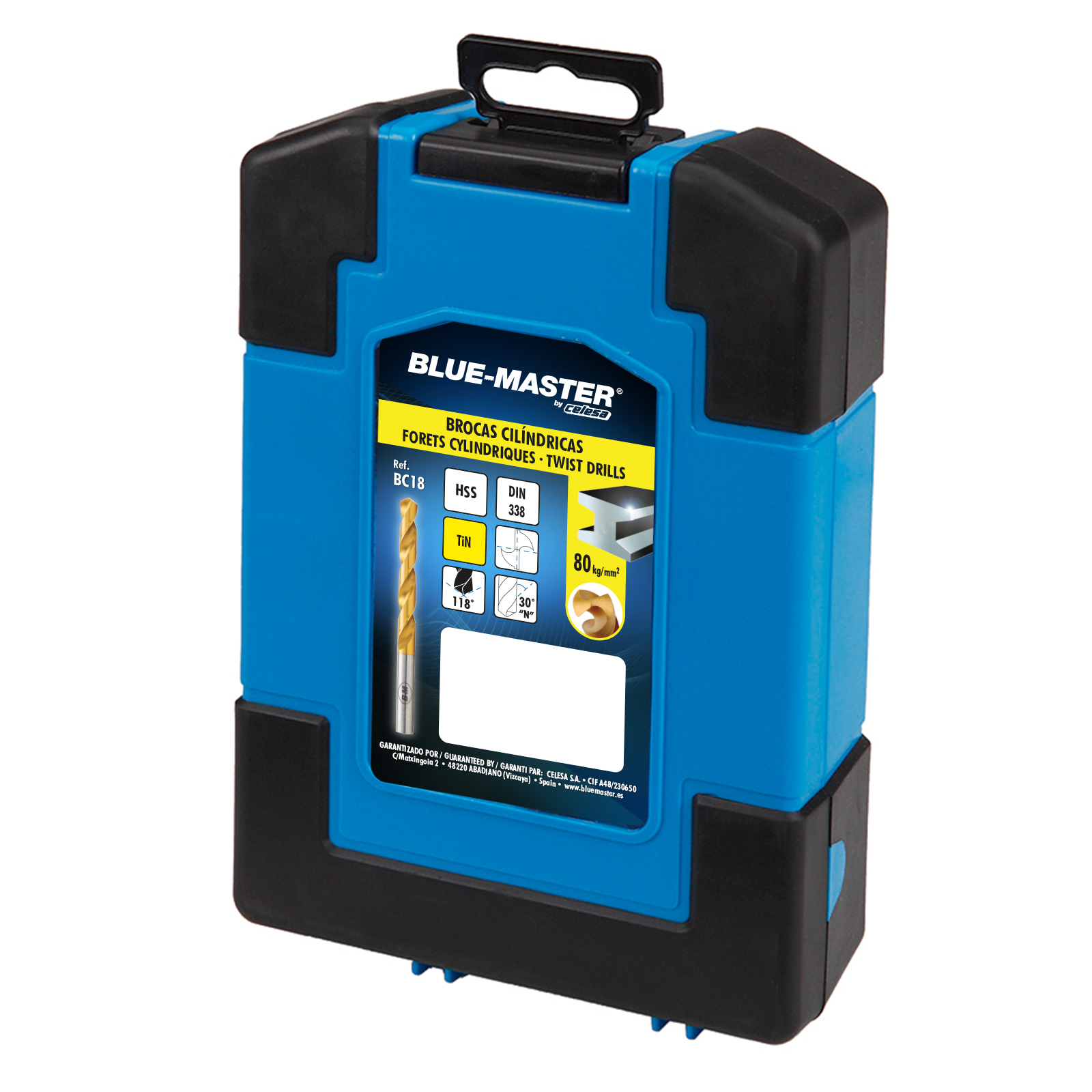 PT6010 | ESTUCHE BLUE-MASTER AZUL BROCA 19PCS TiN DIN338 Ø1-10X0,5MM
