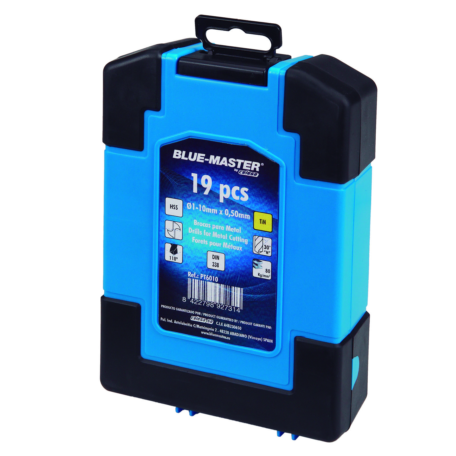 PT6011 | ESTUCHE BLUE-MASTER AZUL BROCA 25PCS TiN DIN338 Ø1-13X0,5MM