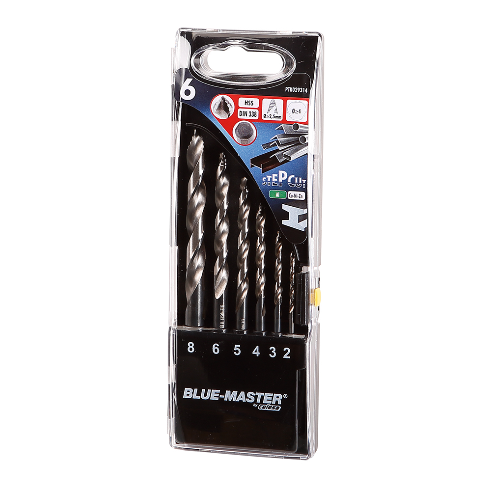 PTK029314 | ESTUCHE BLUE-MASTER 6 BROCAS STEP CUT Ø2-3-4-5-6-8MM