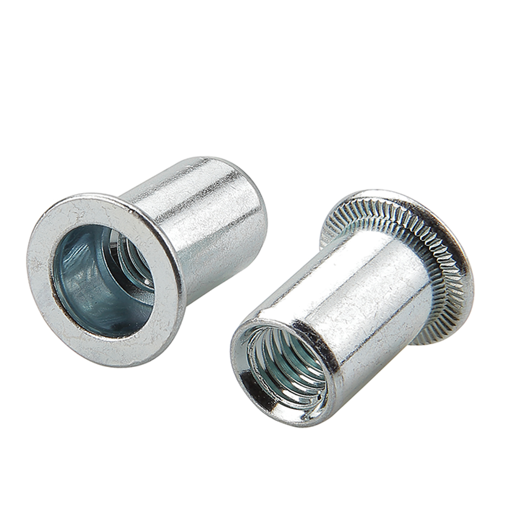 3850-M | TUERCA RIVETSERT REMACHABLE ACERO AL CARBONO PLANA