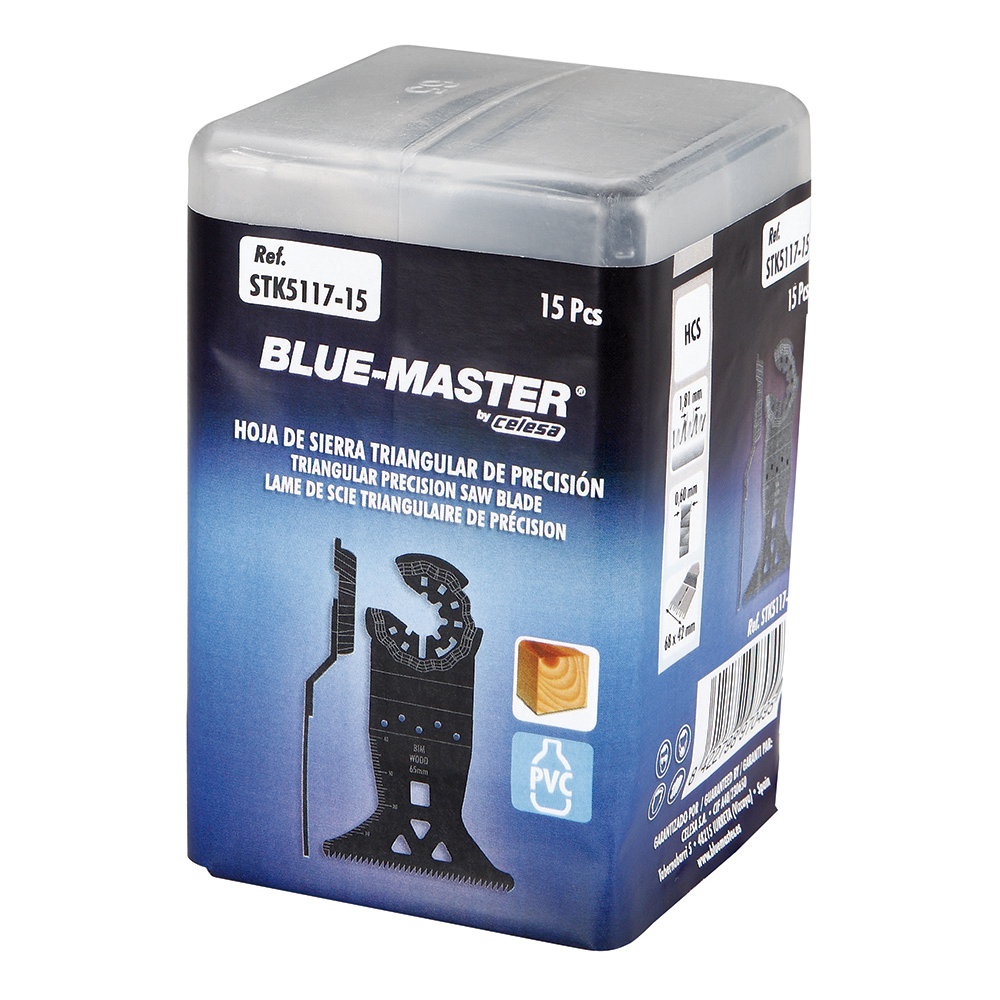 STK5117-15 | CUCHILLA BLUE-MASTER TRIANG.D.PROF.UNIV 68X42 15 PCS