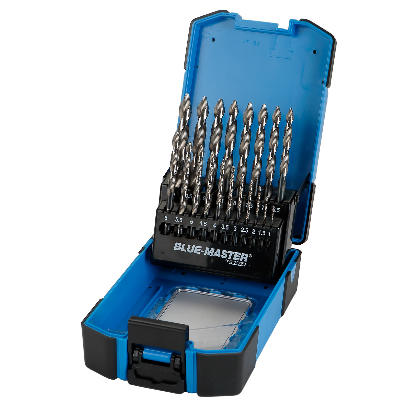 TK02010 | ESTUCHE BLUE-MASTER 19 BROCAS CILINDRICAS HSS STEP CUT Ø1-10x0,50