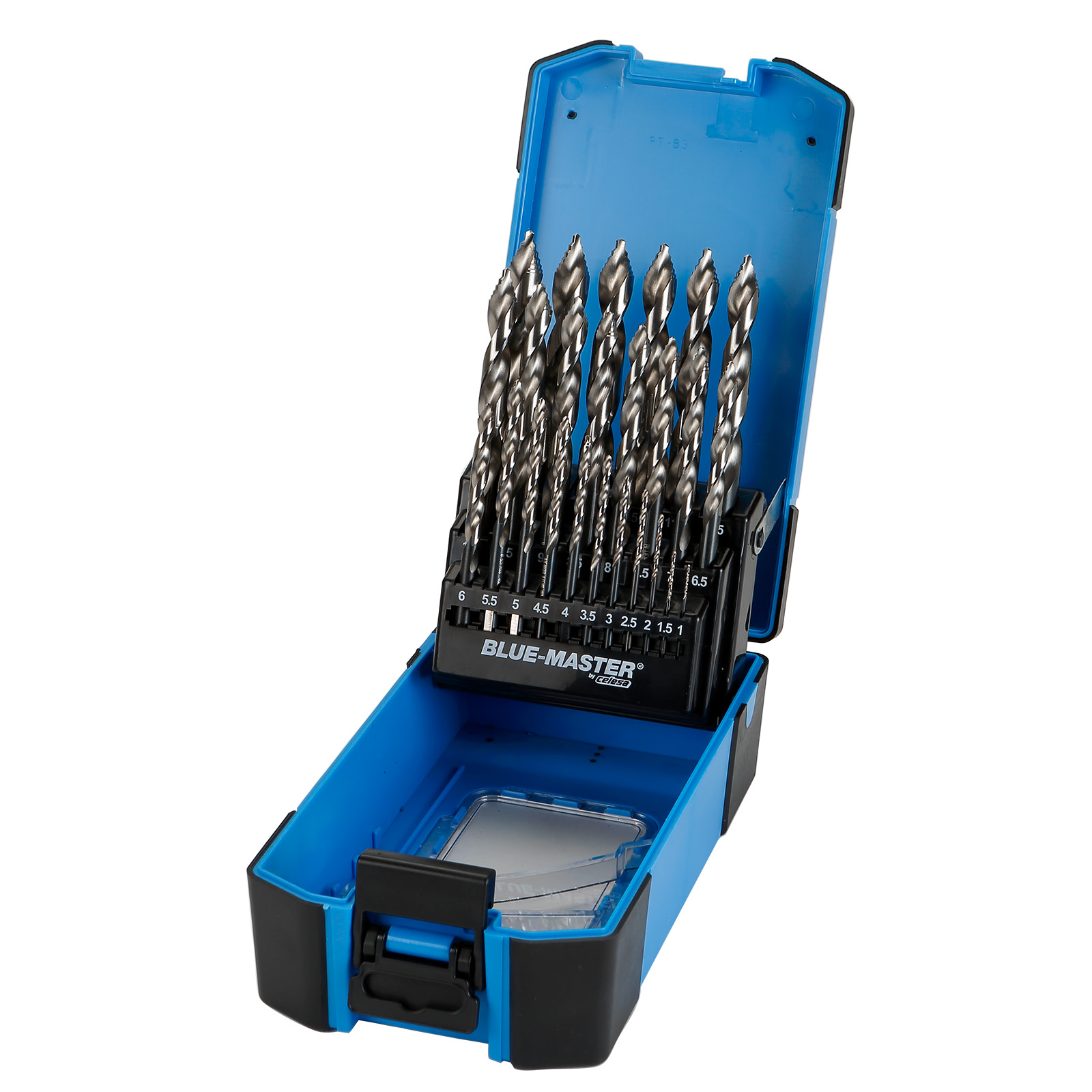 TK02011 | ESTUCHE BLUE-MASTER 25 BROCAS CILINDIRCAS HSS STEP CUT Ø1-13x0,50