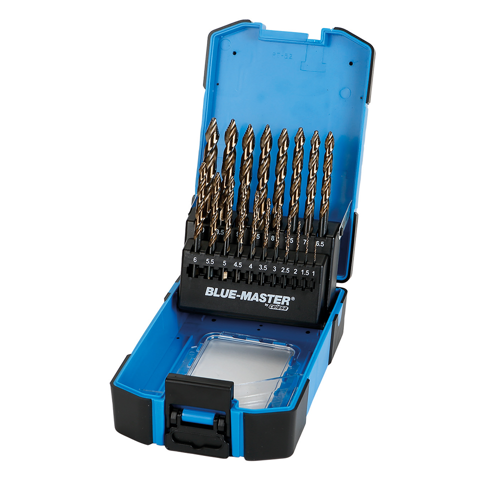 TK05010 | ESTUCHE BLUE-MASTER 19 BROCAS HSSCo5% STEP CUT Ø1-10x0,5MM