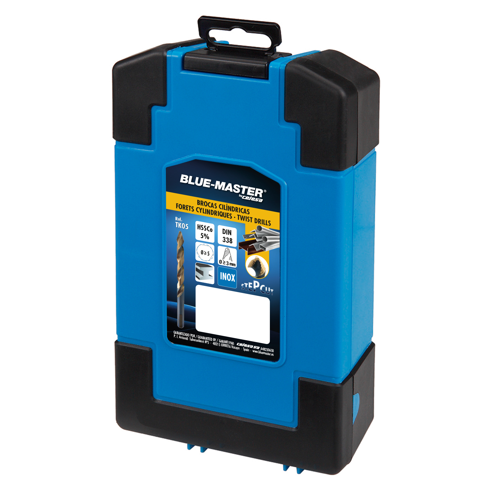 TK05011 | ESTUCHE BLUE-MASTER 25 BROCAS HSSCo5% STEP CUT Ø1-13x0,5MM