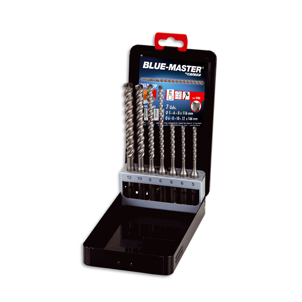 W88D0708 | ESTUCHE BLUE-MASTER BROCAS  SDS PLUS DELTA TOP D0708