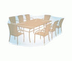 Funda cubre MESA RECTANGULAR/OVALADA - XL (90 x 280 x 170 cm)