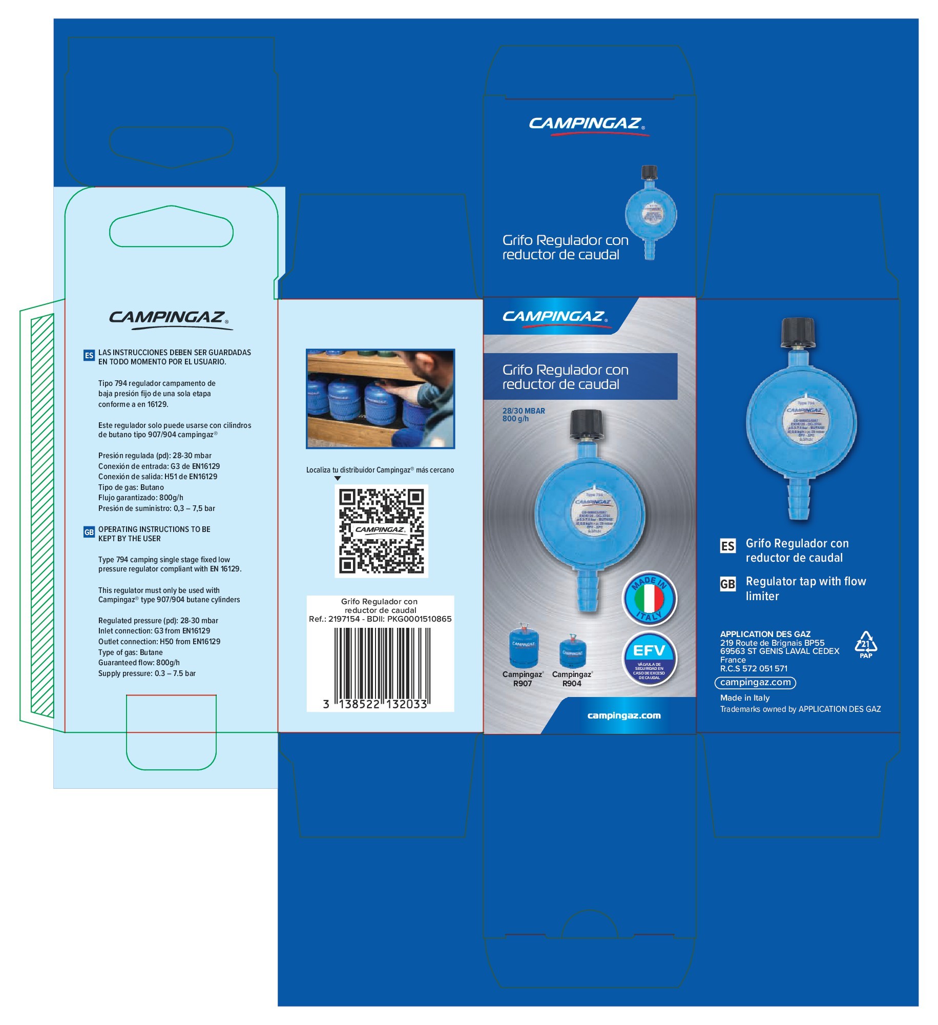 Regulador 28 grs (con válvula de seguridad) - ES