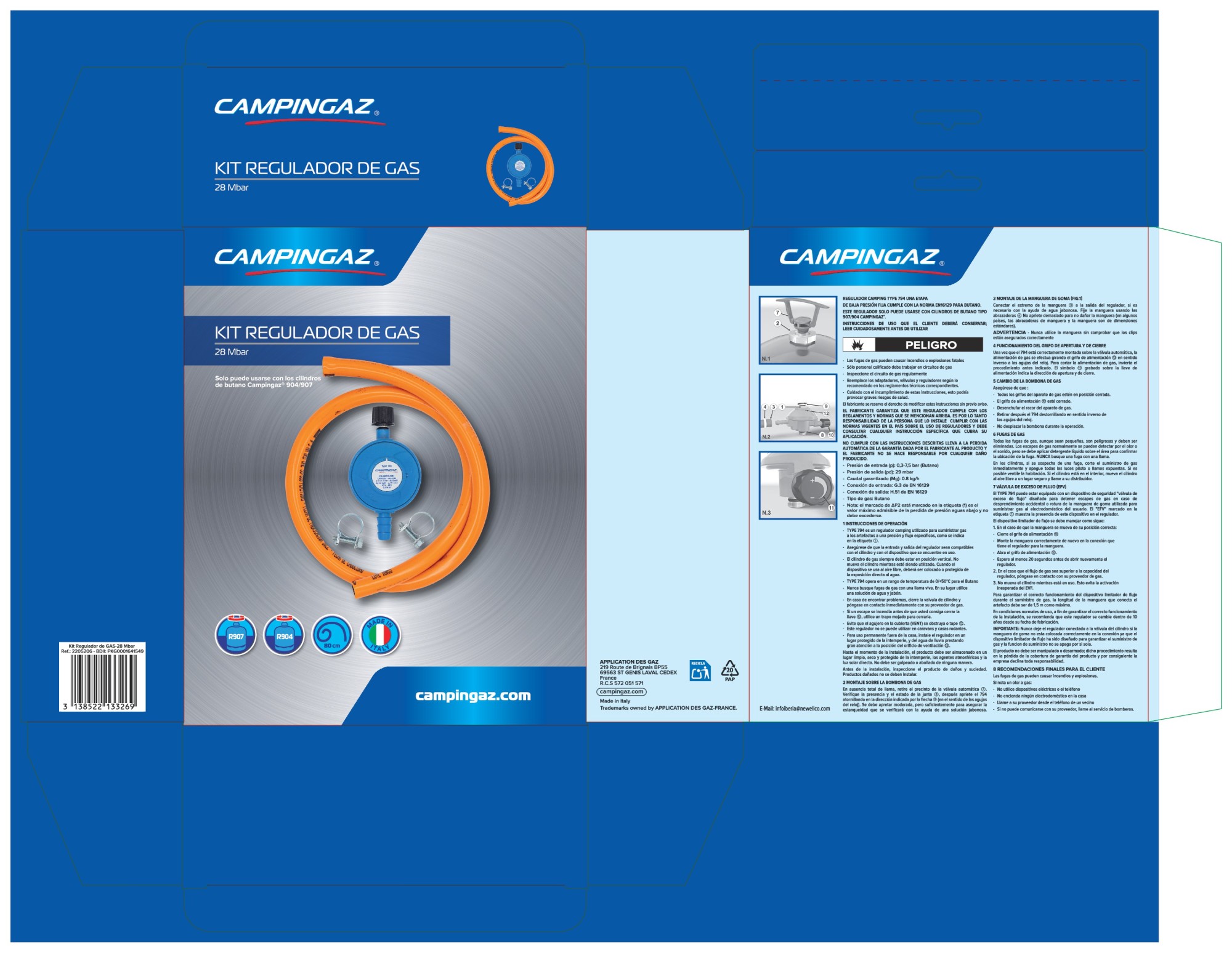 KIT Regulador 28 GR (con válvula de seguridad)