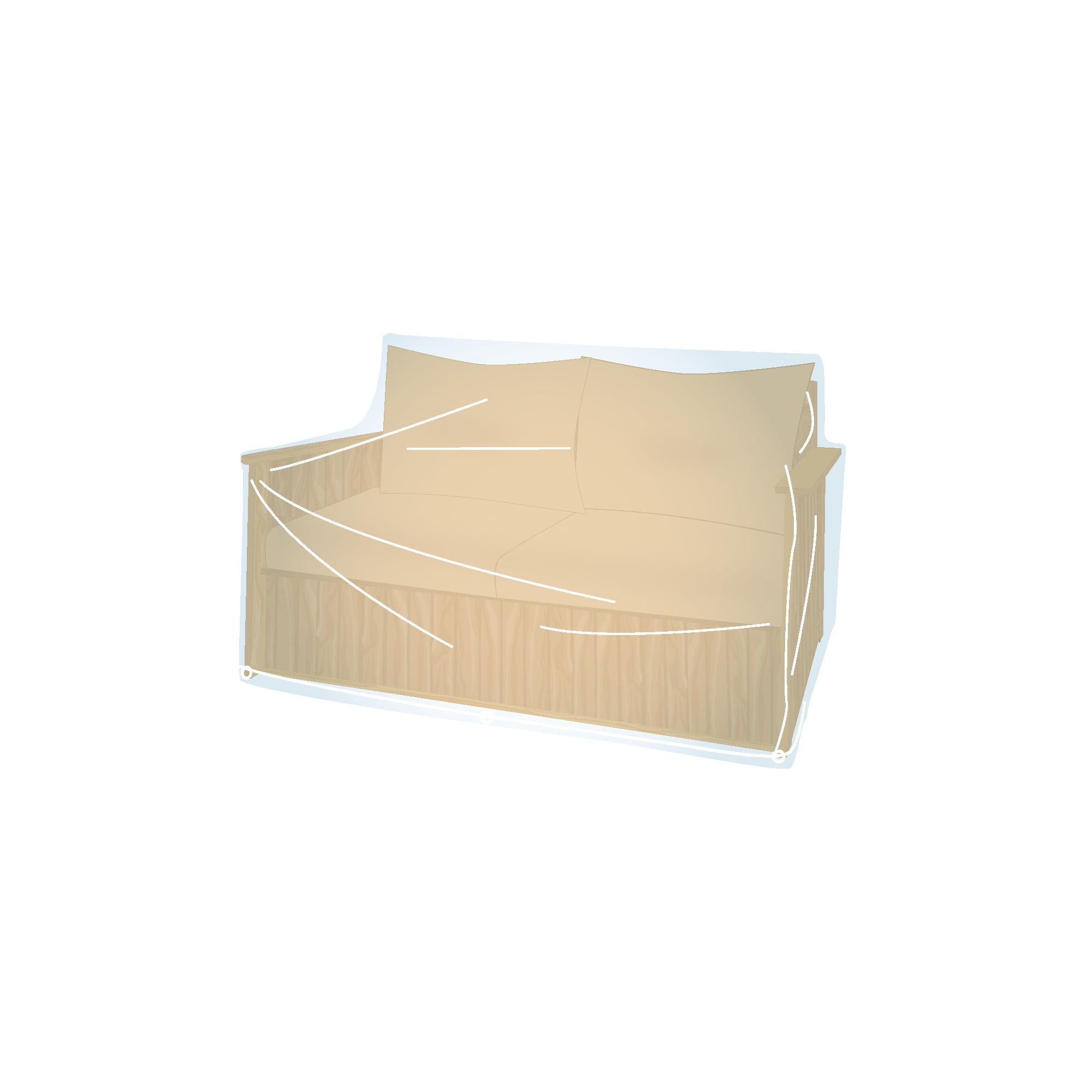 Funda cubre SOFÁ 2P (90 x 220 x 70 cm)