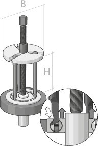 1.92/1 Extractor de rodamientos PLUS, tamaño 1