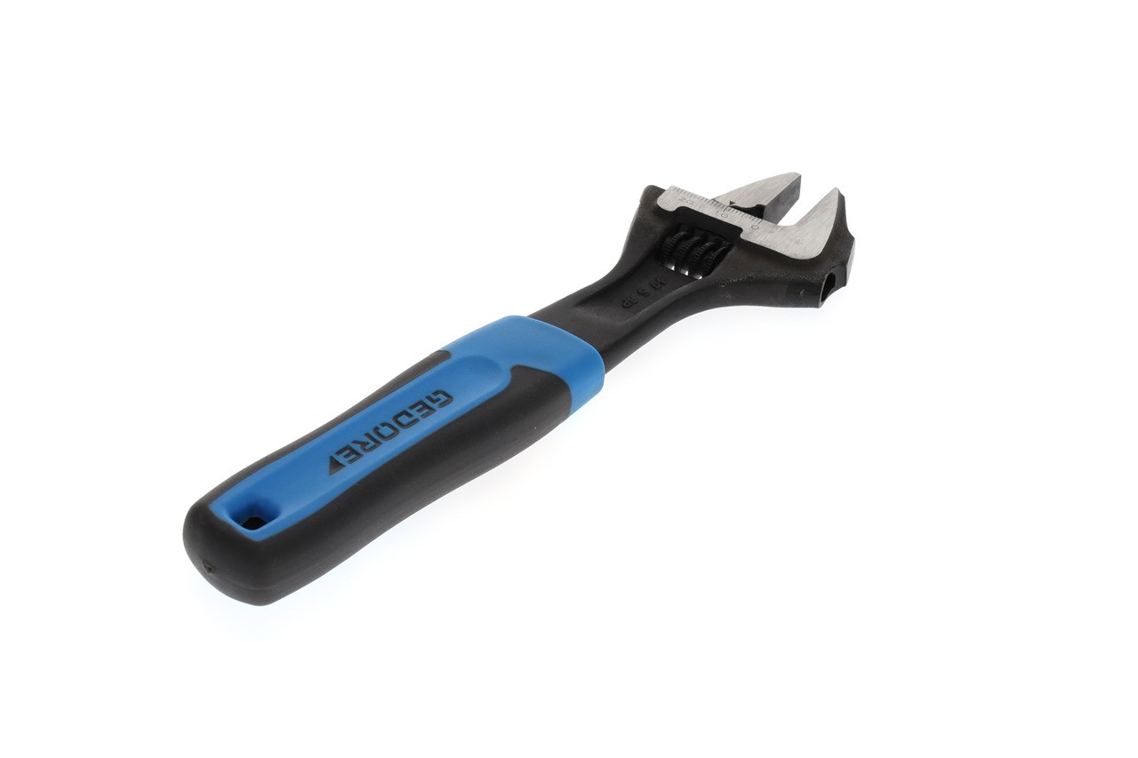 60 S 8 JP Llave de boca única 8", ajustable, fosfatado con mango de plástico