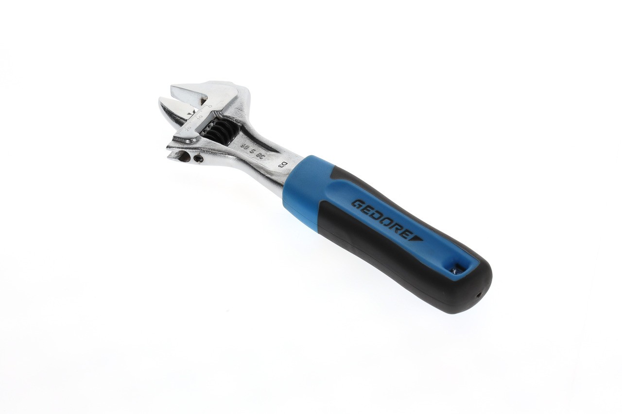 60 S 8 JC Llave de boca única 8" ajustable, cromado, mango 2K