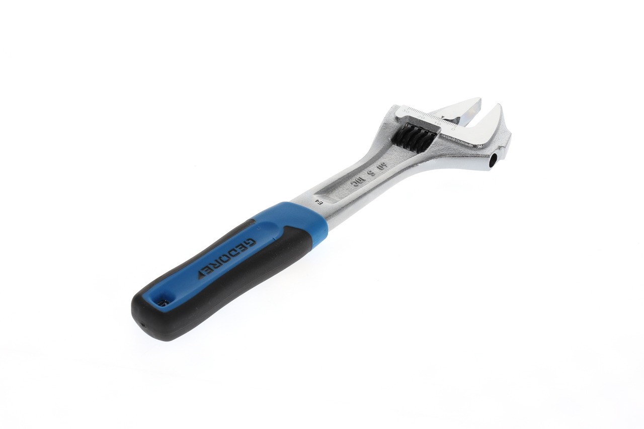 60 S 10 JC Llave de boca única 10" ajustable, cromado, mango 2K