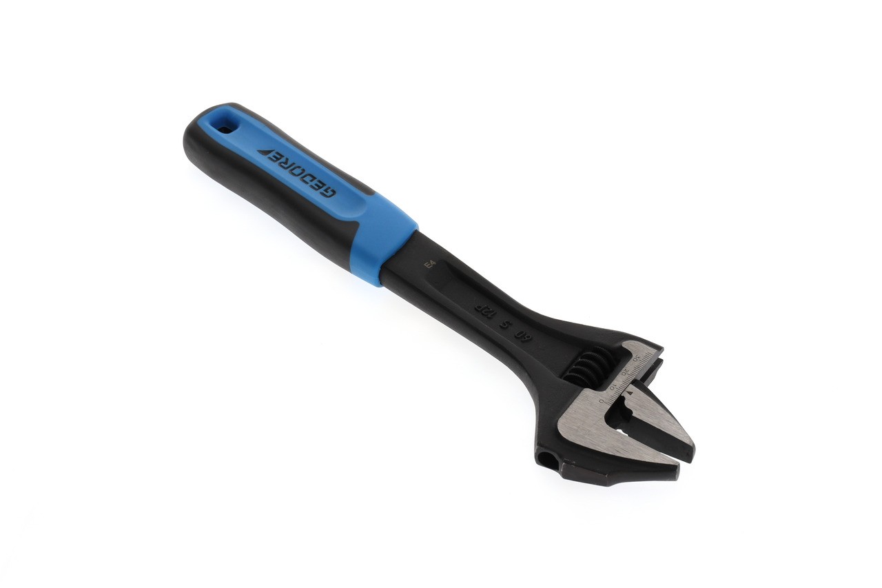 60 S 12 JP Llave de boca única 12", ajustable, fosfatado con mango de plástico