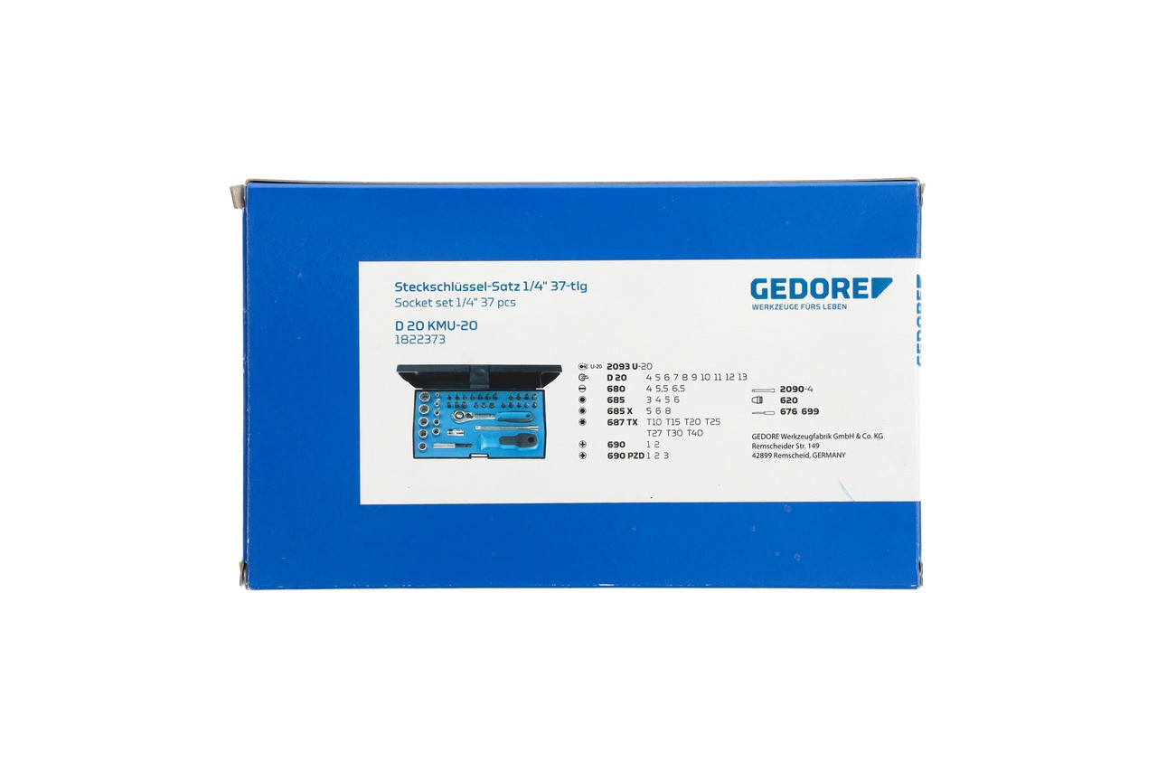 D 20 KMU-20 Juego de llaves de vaso 1/4" 37 piezas UD-IN-IS-PH-PZ-TX