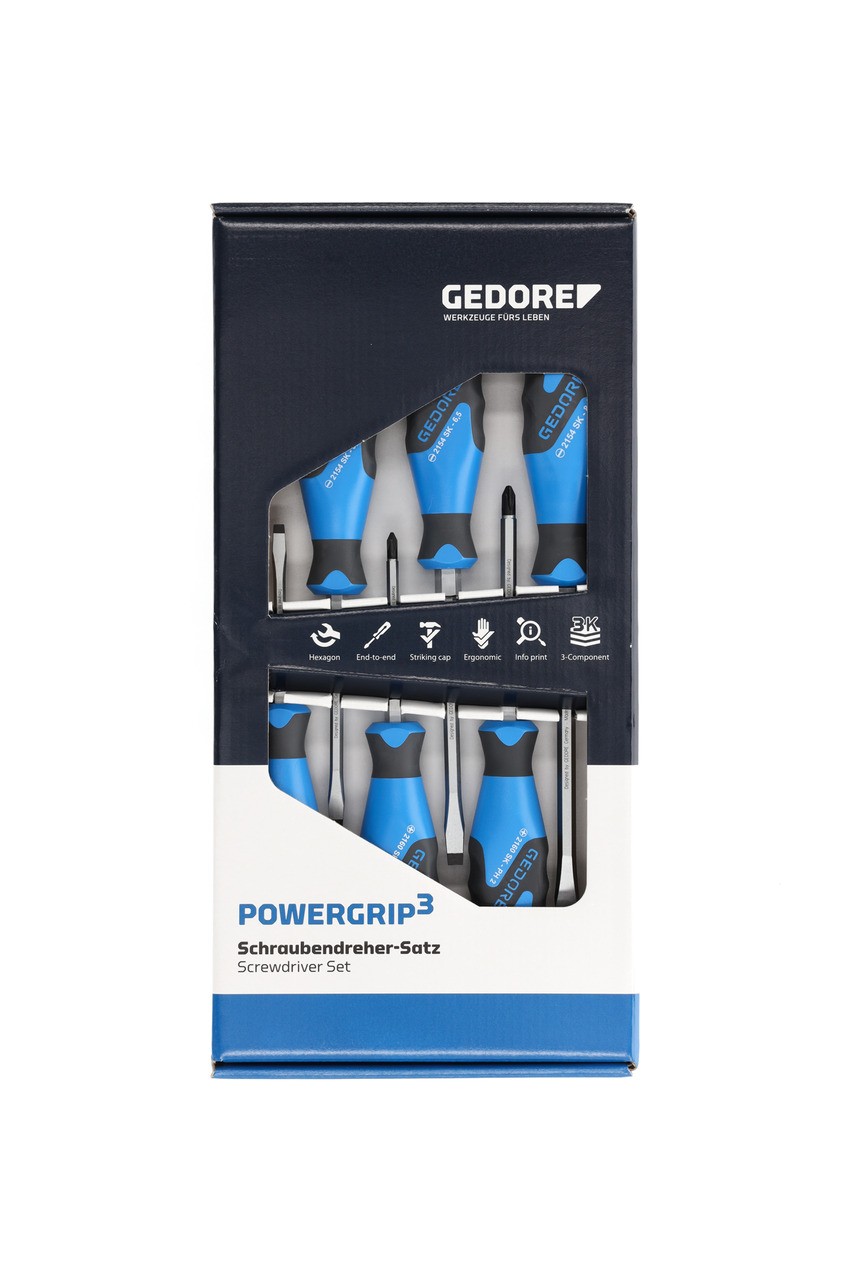 SK 2154 PH-06 Juego de destornilladores 3K con tope de golpe 6 -te piezas