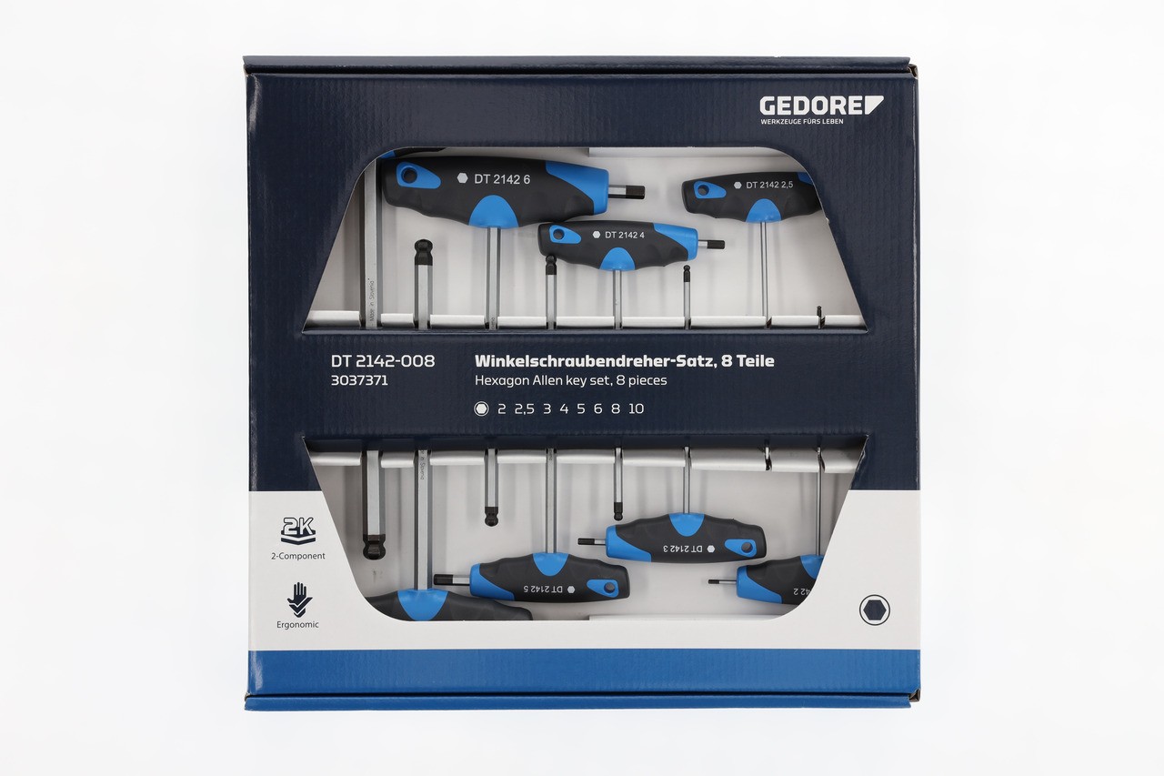 DT 2142-008 Juego de destornilladores angulares 8 -te piezas