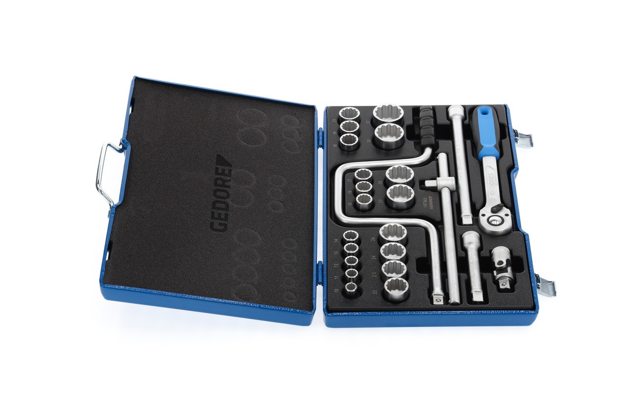 D 19 TMU-10 Juego de llaves de vaso 1/2" 25 piezas UD 10-32 mm