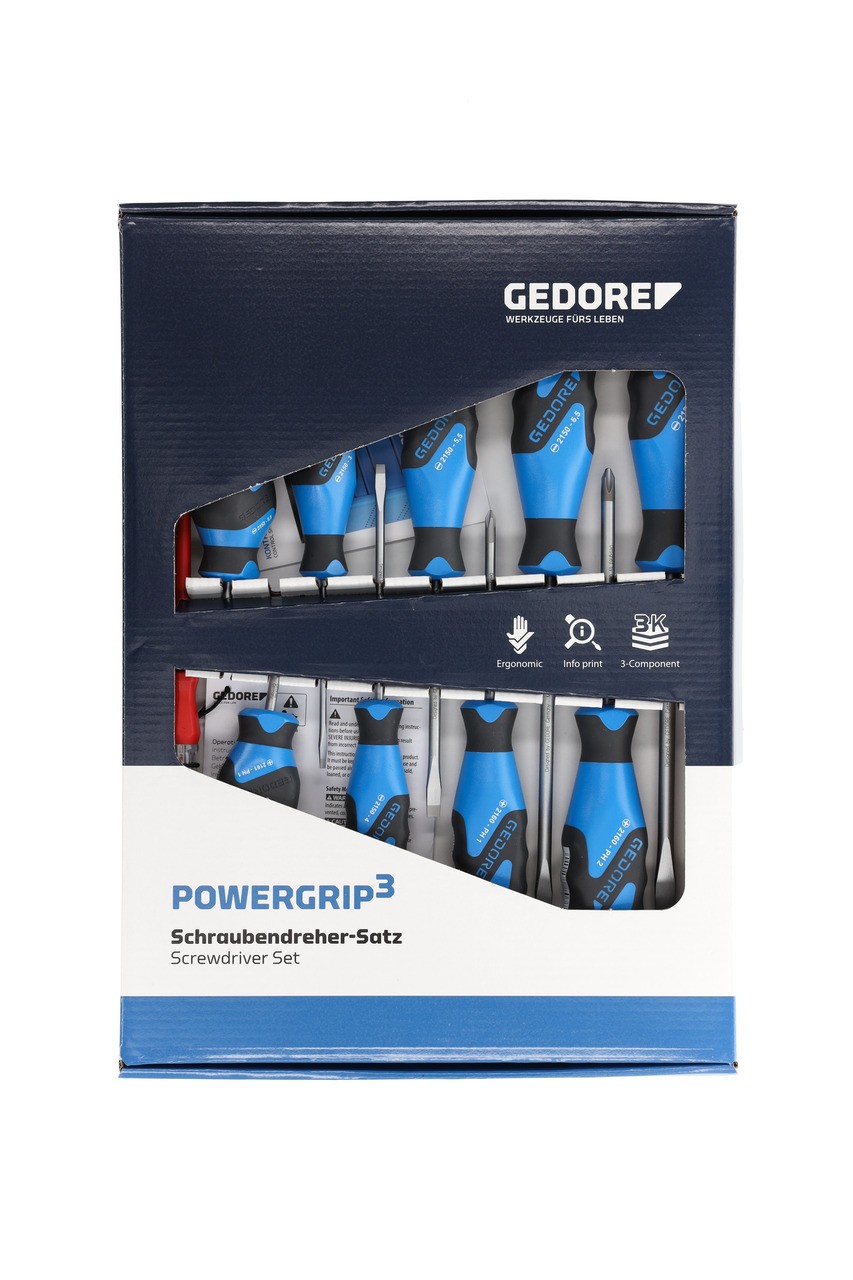 2150-2160 PH-010 Juego de destornilladores 3K de 10 piezas IS 3-8 PH 1-2