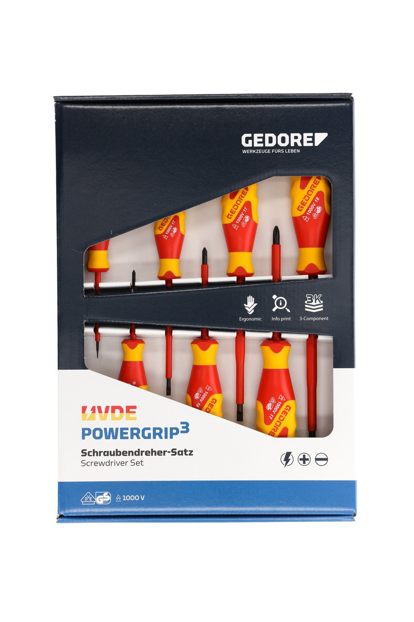 VDE 2170-2160 PH-077 Juego de destornilladores VDE, 7 piezas IS 2,5-6,5 PH 0-2