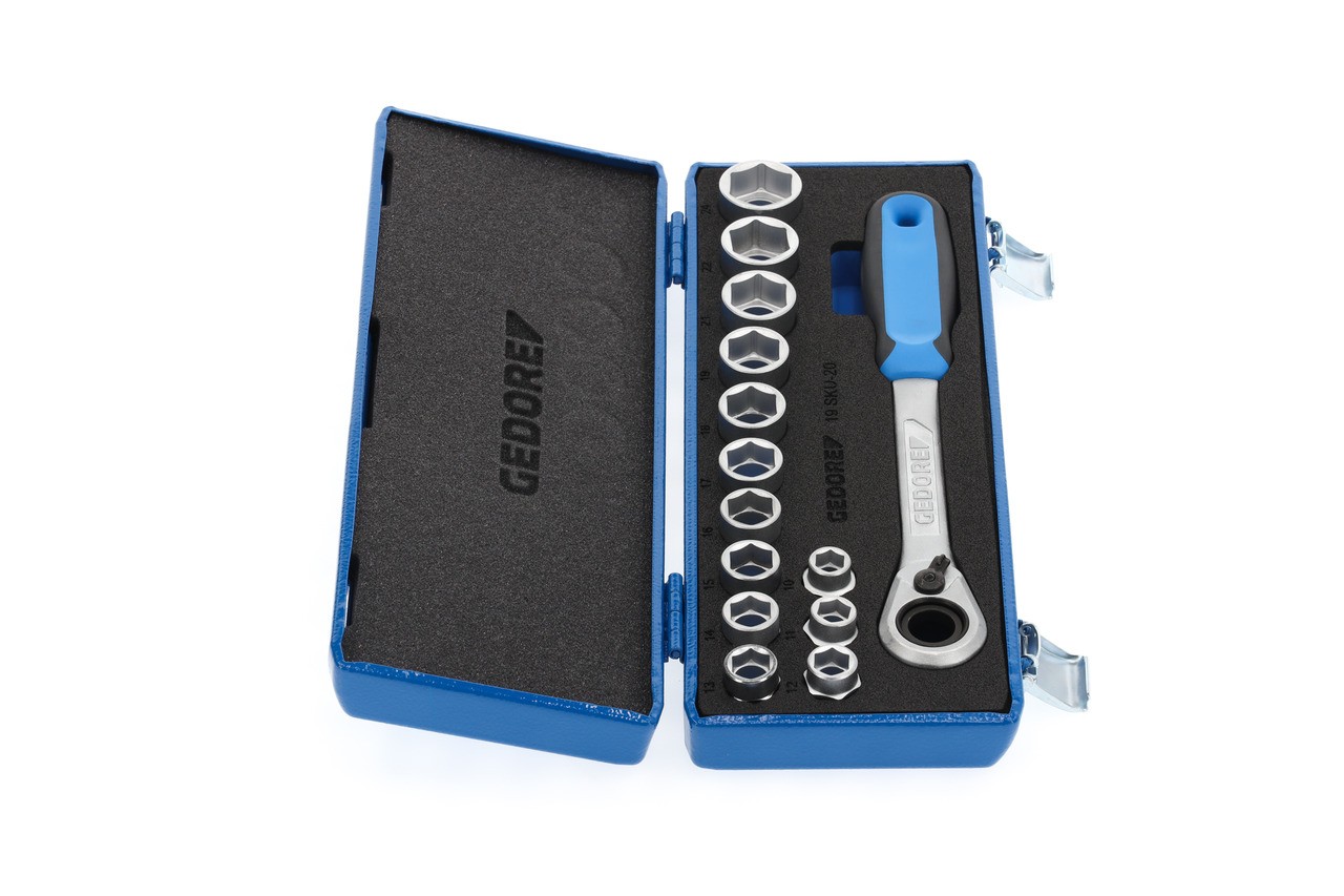 19 SKU-20 Juego de llaves de vaso 1/2", 14 piezas 10-24 mm