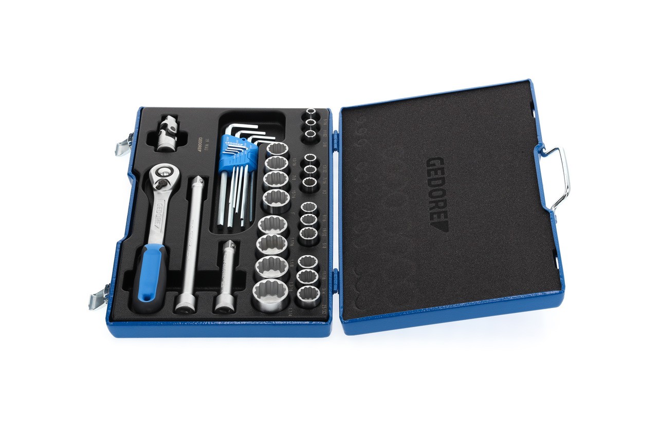 D 19 WAU-20 Juego de llaves de vaso 1/2" 31 piezas UD 5/16-1.1/4"