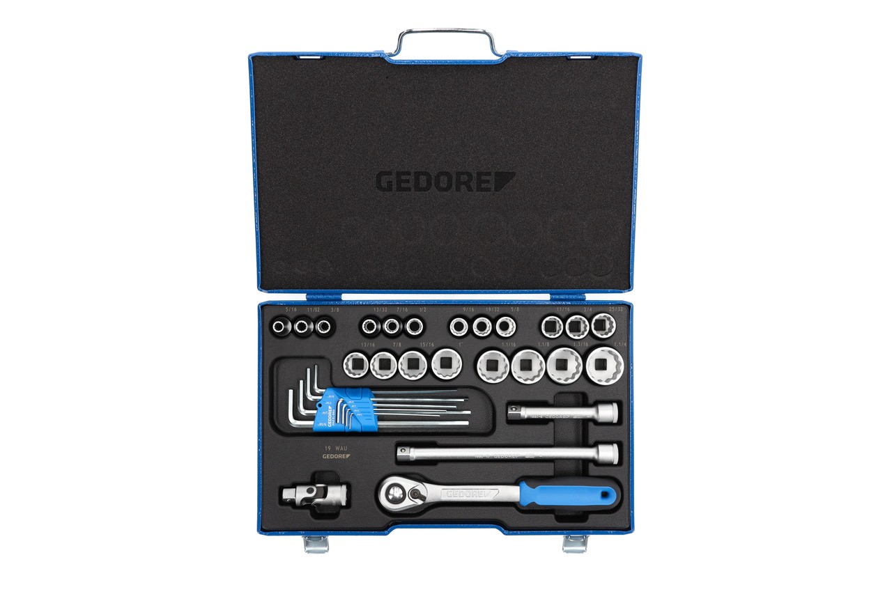 D 19 WAU-20 Juego de llaves de vaso 1/2" 31 piezas UD 5/16-1.1/4"