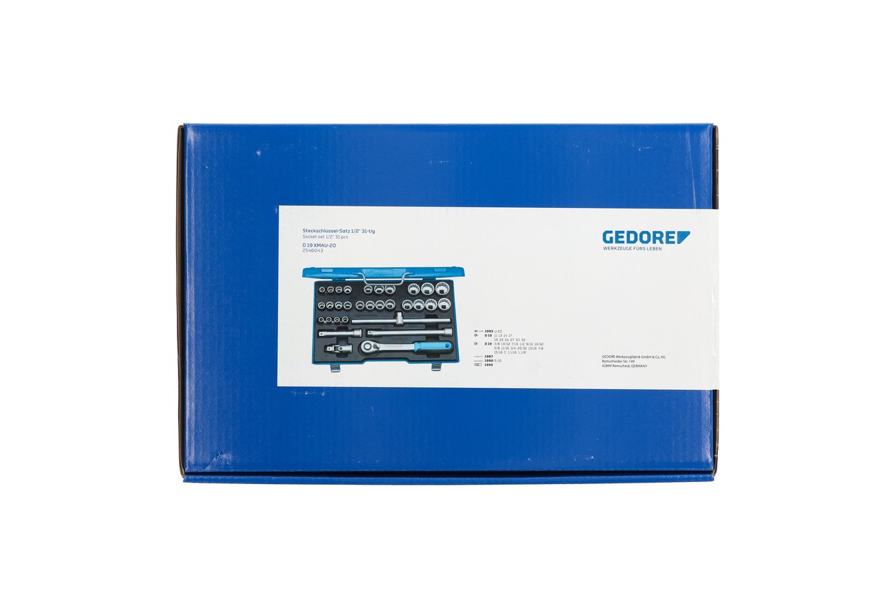 D 19 XMAU-20 Juego de llaves de vaso 1/2" 31 piezas