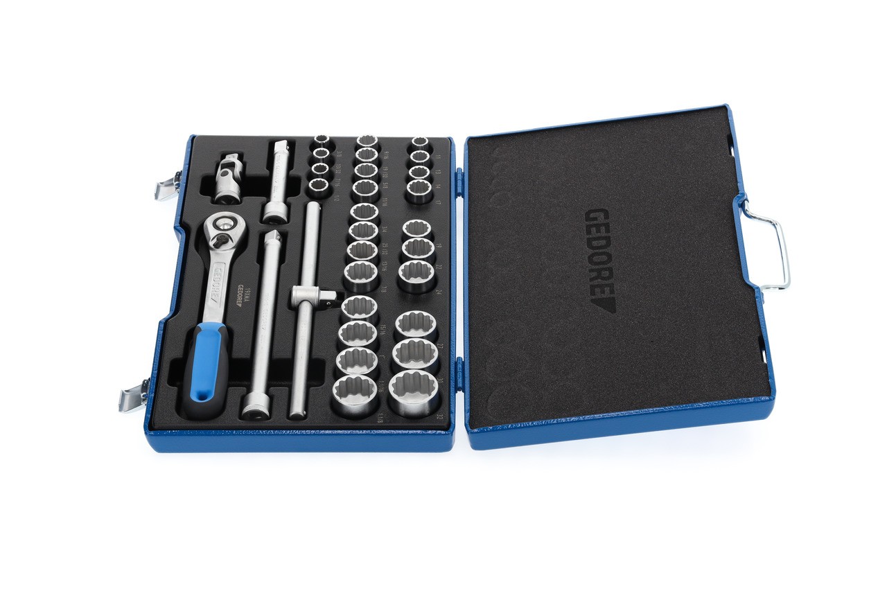 D 19 XMAU-20 Juego de llaves de vaso 1/2" 31 piezas