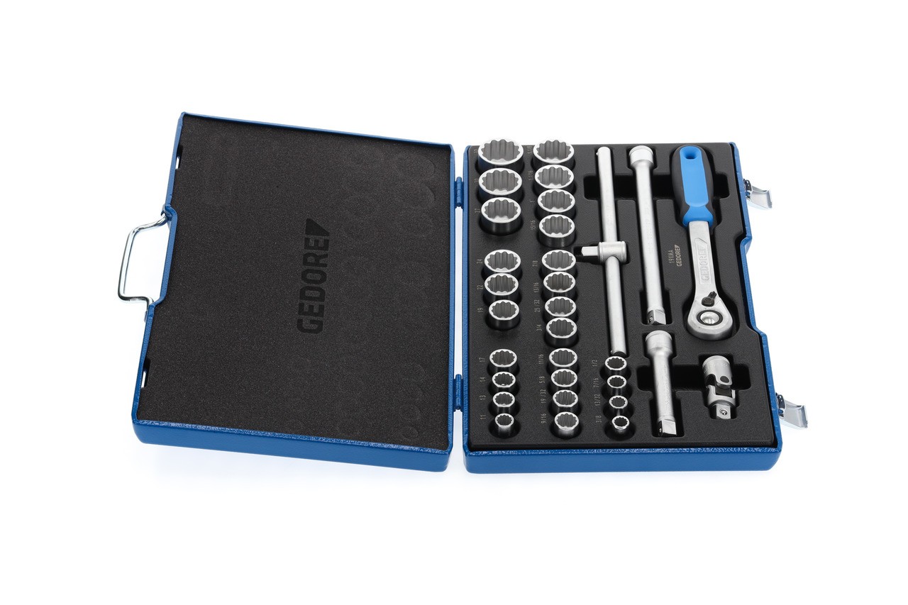 D 19 XMAU-20 Juego de llaves de vaso 1/2" 31 piezas