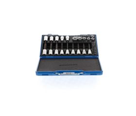 19 TX 20 Juego de destornilladores 1/2" + 1/4" 34 piezas TX